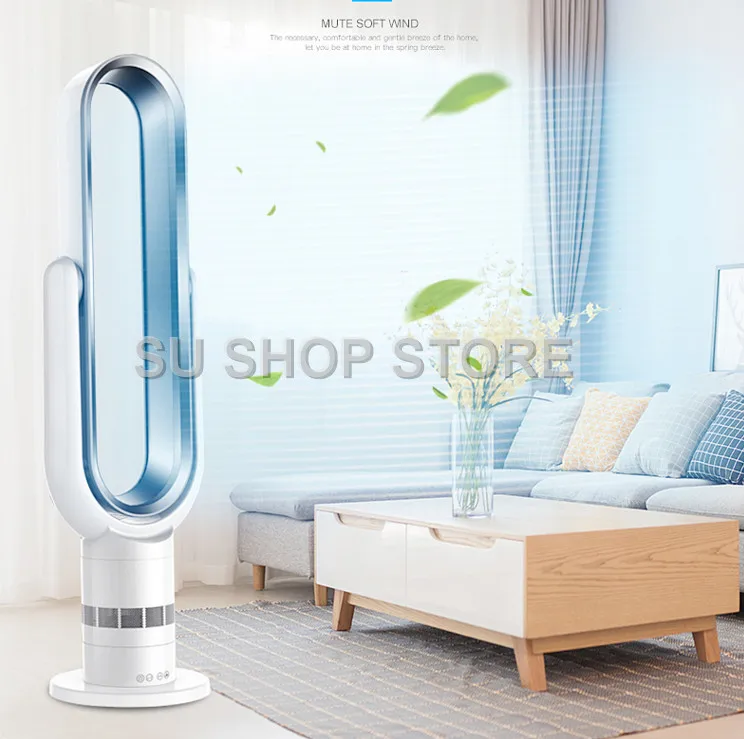 Newest Remote Control Bladeless Cooling Fan 220V Ultra-quiet Electric Fan Air Purifier Top Quality Appointment 1-9H