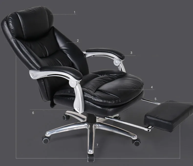 Роскошные удобные офисные туфли кресло бытовой подъема компьютерный стул утолщенной 150/170 градусов лежа Boss стул мебель