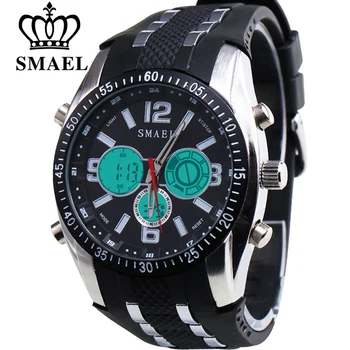 

SMAEL Fashion Luxury Brand Men's Quartz Digital Watches Men Sports Clock Leather Army Military Wrist Watch Man Relogio Masculino