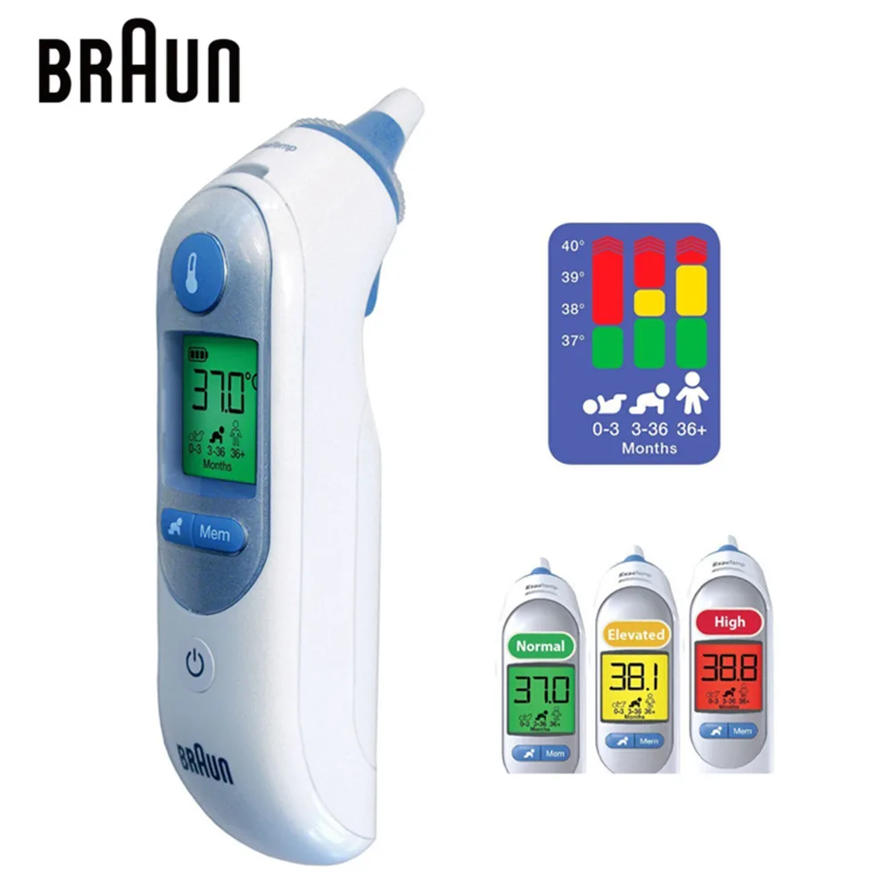Braun немецкая версия светящийся термометр IRT6520 измеритель температуры точные ушные Термометры цифровые мониторы уход за здоровьем ребенка