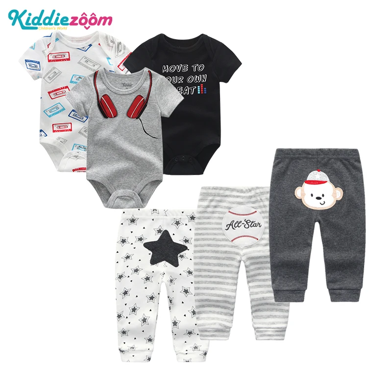 

Top Summer Baby Clothes Set Boy Bodysuit +Pants Newborn Infant Playsuits Baby Boy Girl Clothes sets Cute Cartoon Animal Jumpsuit