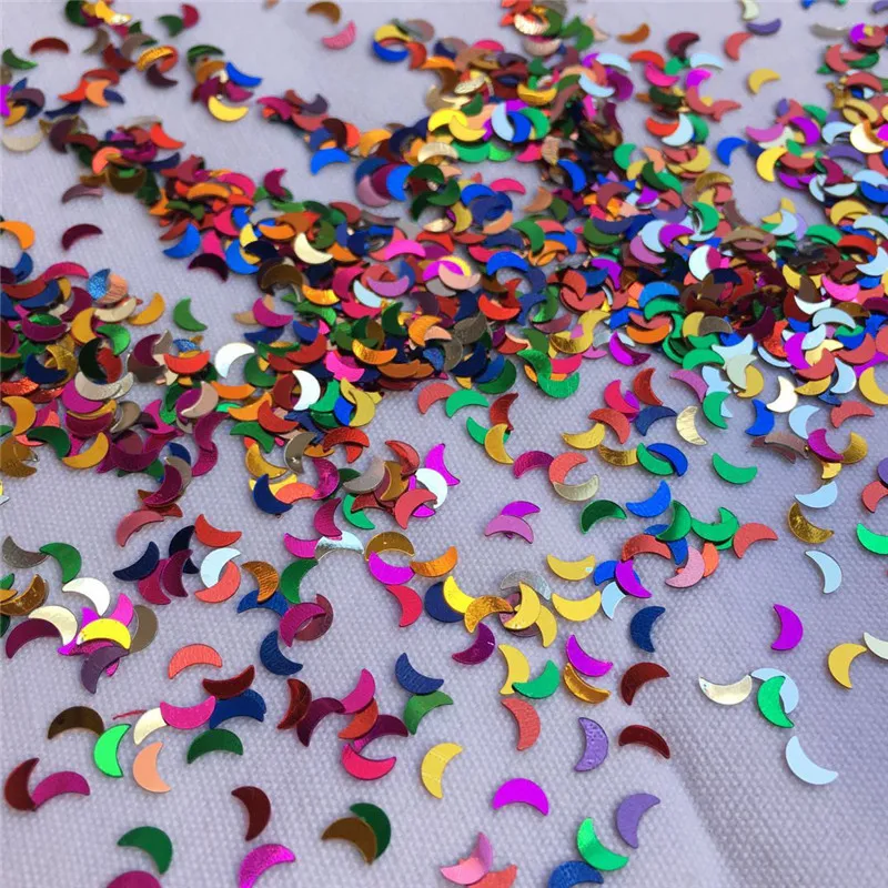 100Pcs Plastic Confetti Moon& Star Multicolor for Christmas Home Garden
