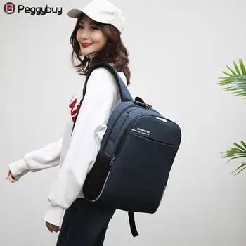 

USB Charging Laptop Backpack 16.9 inch Women Men School Bags For Teenage Girls College Travel Backpack Oxford cloth mochila