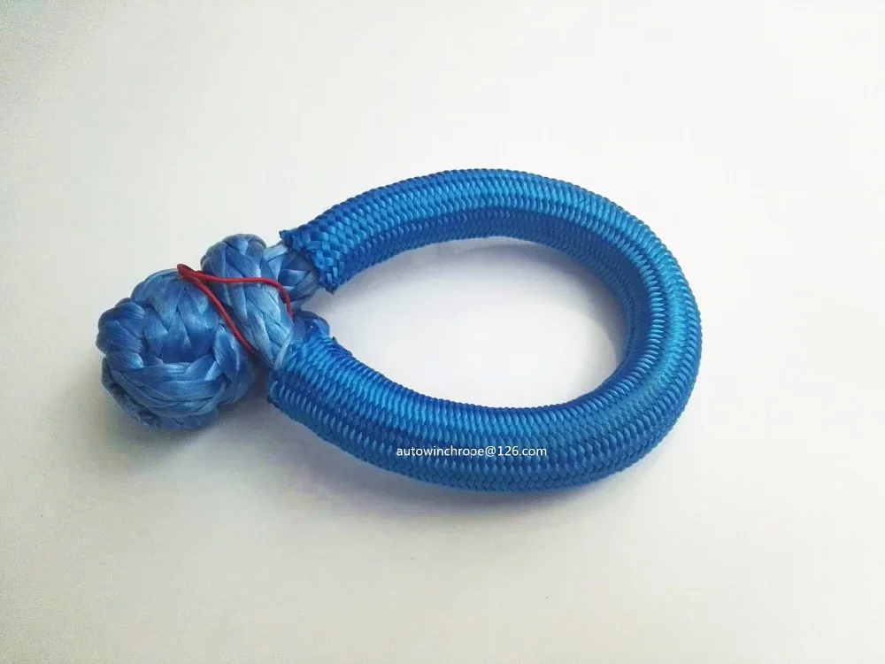 

Blue 10mm*80mm ATV Winch Shackle,Synthetic Winch Rope, Soft Shackles for Off Road,Rope Shackle