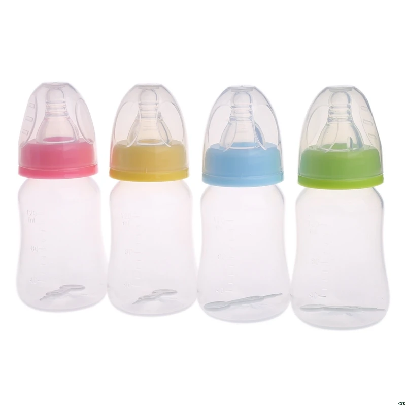 120ml Baby Newborn Nursing Nipple Bottle Silicone Pacifier Milk Water Feeding