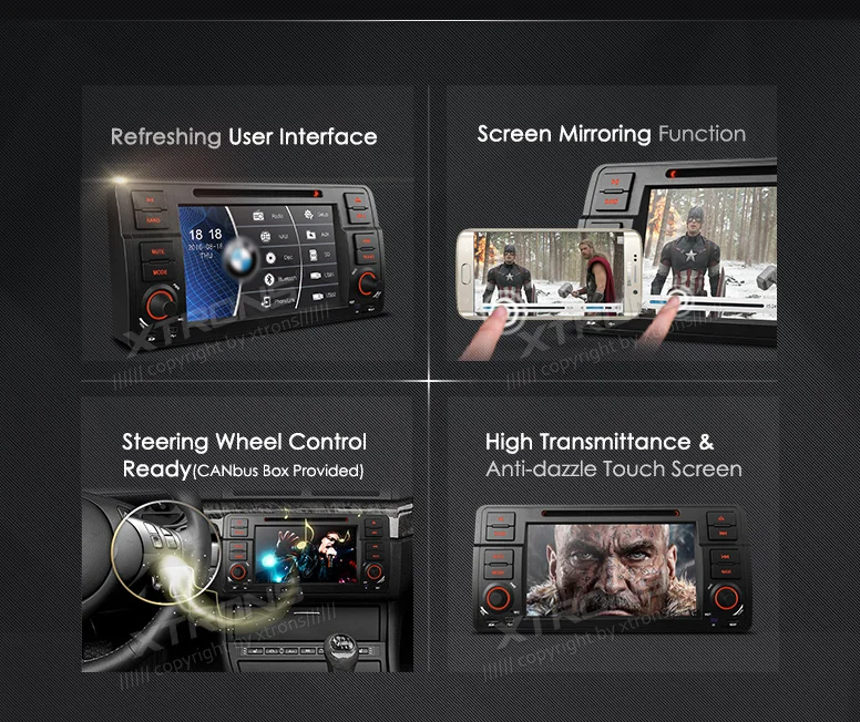 Sale XTRONS 7 inch HD Digital Touch Screen Car DVD Player CANbus GPS Navigation For BMW E46/Rover 75/MG ZT 2001 2002 2003 2004 2005 1