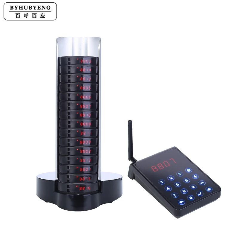 

BYHUBYENG Coaster Pager System 15 pcs pager+1 Charging Base Pager for restaurant CE FCC Full Water-Proof Certified FM >3000m
