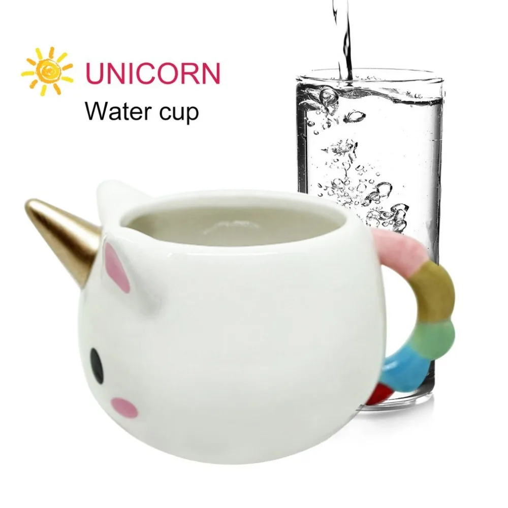 PREUP 300ml Rainbow Horse Unicorn Ceramic Cup Cuteness 3D Unicorn Coffee Office Breakfast Cup Green Tea 5