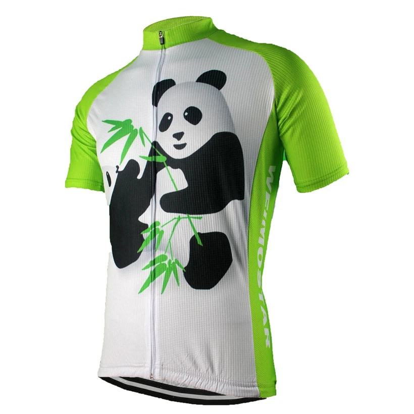 Männer Grün Panda Radtrikot Bike Team Kleidung Top Trikots Fahrradkleidung Ropa Ciclismo Sport