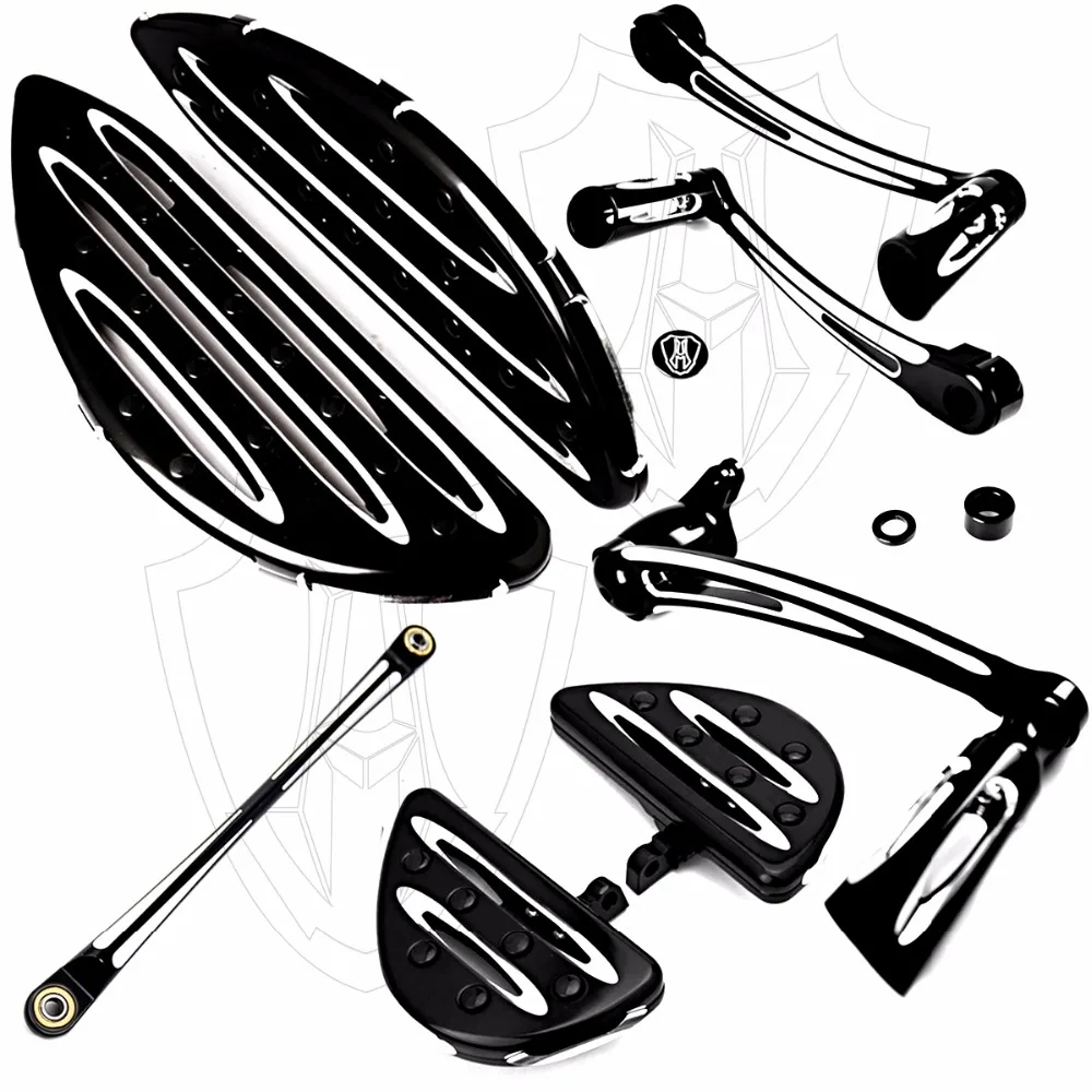 F+R Deep Cut Floorboards&Shift Lever&Brake Shift&Linkage For Harley Touring Street Glide Road