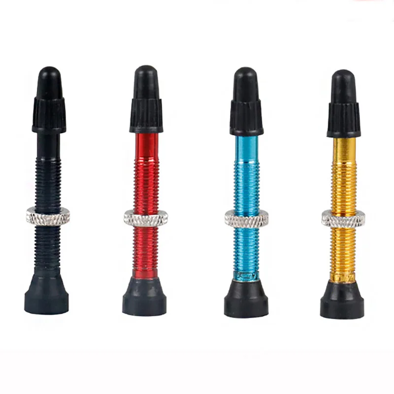 50pcs Aluminum Bicycle Tubeless Tire Valves for MTB Road Bike Alloy