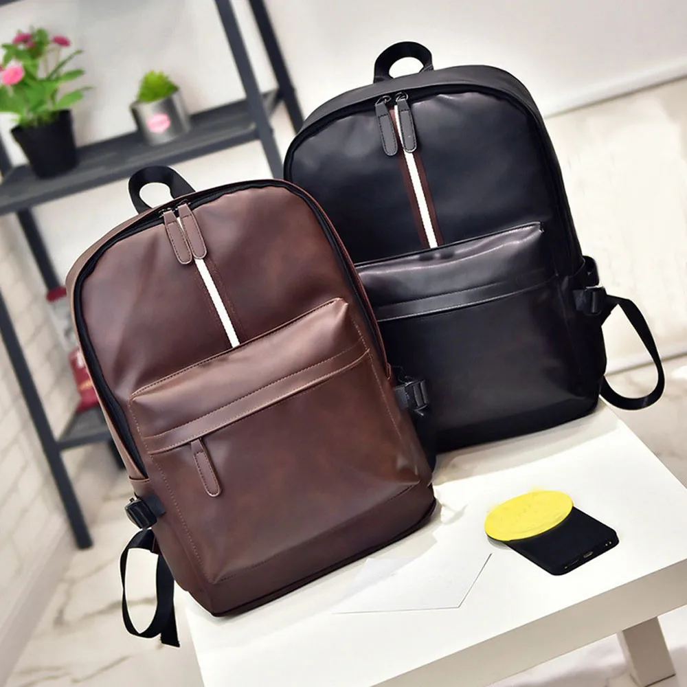 Aelicy, роскошный мужской рюкзак из искусственной кожи для 15,6 дюймов, рюкзак для ноутбука, дизайн, водонепроницаемый рюкзак для путешествий, многофункциональные сумки