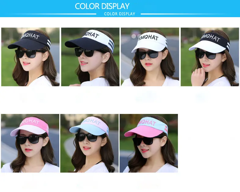 sun visor caps men women sun visor hat outdoor summer black white visors for women  (9)