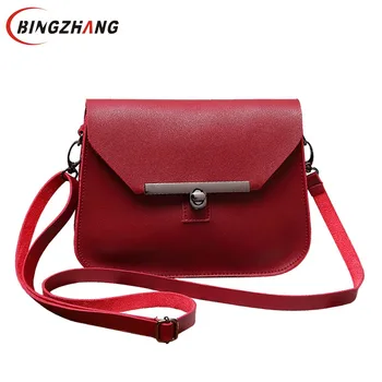 

Small Women Messenger Bag Simple Designer PU Leather Crossbody Bag Ladies Hasp Lock Flap Female Bags Bolsas Femininas L4-2986