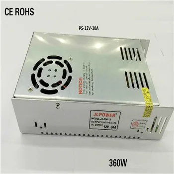 

Power supply with power cord and dc connector for 12vdc led strip ,30a max ,EU ,US ,AU plug