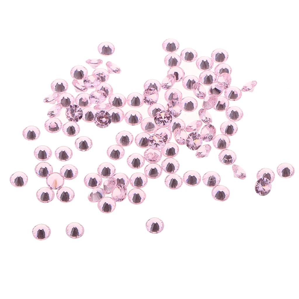 100pcs Zircon Diamond Crystal Faceted Loose Spacer Beads DIY Wedding Party 6mm Jewelry Charms Pendants Decorations