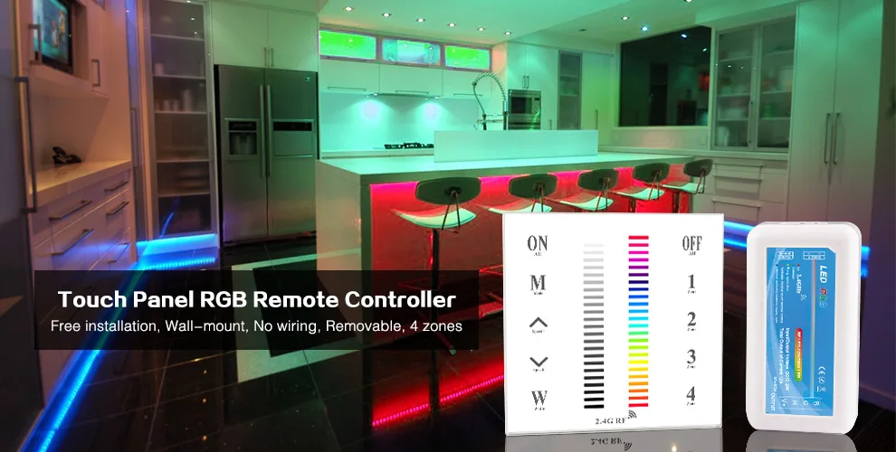 2,4G Группа RGB/RGBW панель дистанционного управления 30 м Пульт дистанционного управления Многоцветный выбор Led яркость затемнения контроллер для светодиодные ленты светильник