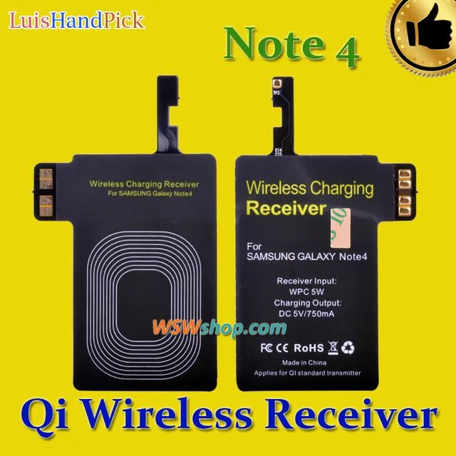 Best Offers Excellent Quality Qi Wireless Charger Receiver For Samsung Galaxy Note 4 N9100 Qi Wireless Charger Receiver Adaptor For Note 4