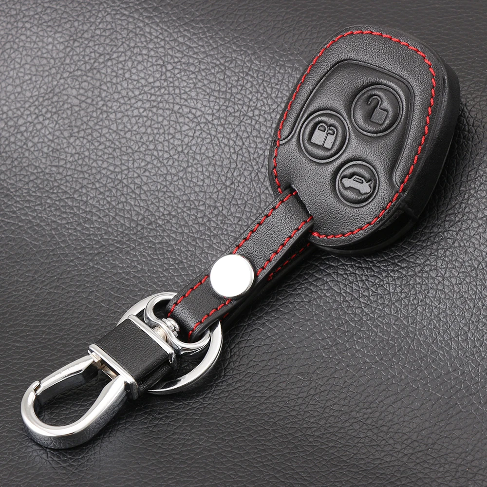 Genuine Leather car key cover sticker set protector accessories fit for