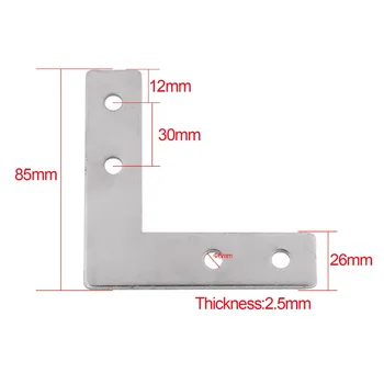 

5PCS European Standard Carbon Steel L-Type Connection Plate for 2020 Aluminium Extrusion Profile