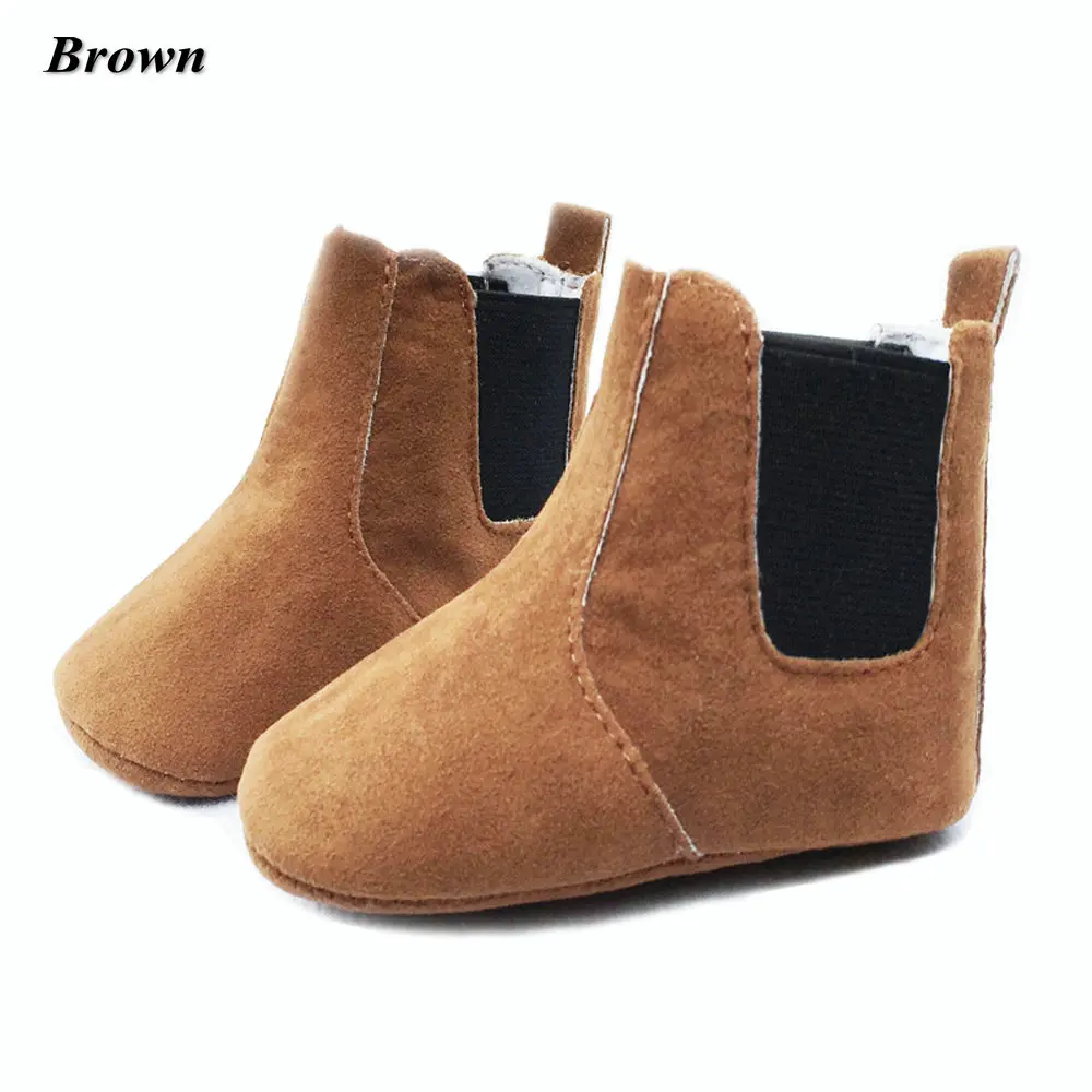 Детские ботинки с мягкой подошвой, обувь с эластичными лентами, мокасины для маленьких мальчиков и девочек, детские ботинки для начинающих ходить, леопардовая расцветка - Цвет: brown