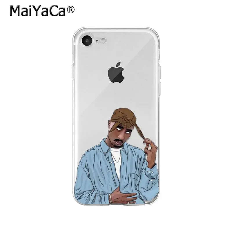 Yinuoda Rapper 2Pac Makaveli Tupac Amaru Shakur TPU Мягкий силиконовый чехол для телефона для iPhone X XS MAX 6 6S 7 7plus 8 8Plus 5 5S XR - Цвет: A11