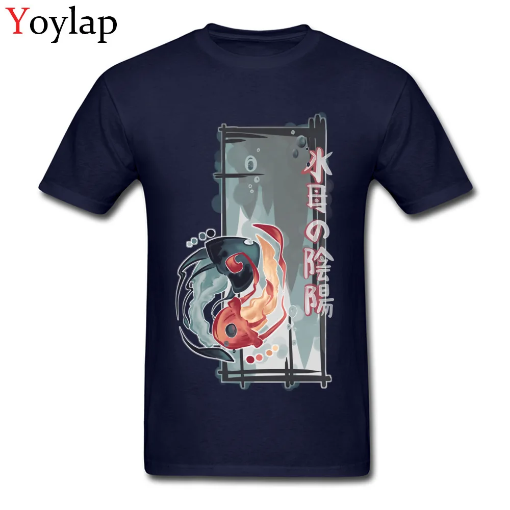 T Shirt Short Sleeve Classic Funny Suiba no Onyou Round Neck Cotton Fabric Men Summer Fall Tops Shirts Classic Tee-Shirts navy