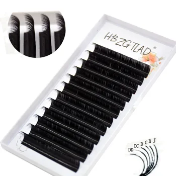 

HBZGTLAD new C/D/CC/DD 8-15mm Faux mink individual eyelash lashes maquiagem cilios for professionals soft mink eyelash extension