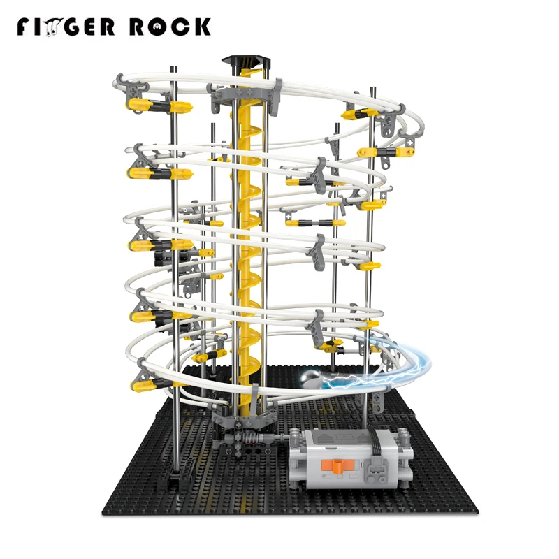 Пальчиковые горки, 3 уровня, игрушки, модель Spacerail, строительные наборы, Мраморная игра, Космический рельс, горки, игрушки для детей