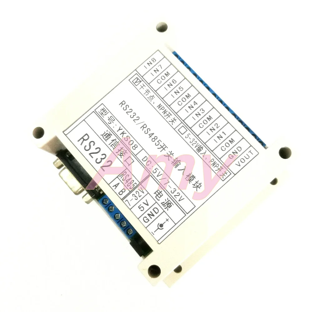 

MODBUS RTU Protocol 8-way Switch Input Module RS485 Switch Input PLC Module Trunk Node
