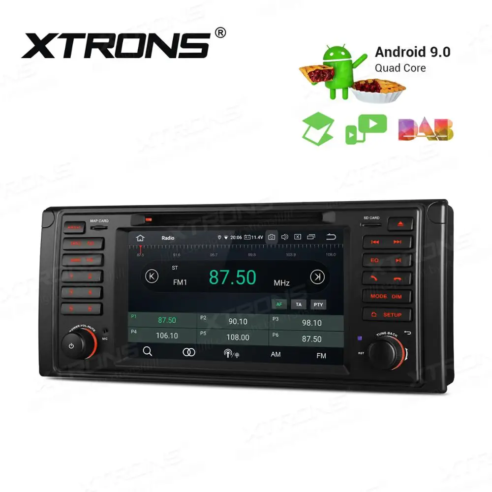 Sale 7" Quad-Core 1.5GHz CPU Android 9.0 Pie OS Car DVD Multimedia GPS Radio for BMW E39 M5 1999-2003 & E39 1995-2003 & E38 1994-2001 1