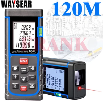 

waysear Laser Range Finder Laser Rangefinder 120 M Meter Distance Meter Digital Tape Area-volume-Angle Tester tools Detection
