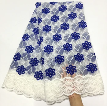 

(5yards/pc) fashion Arican net lace embroidered French lace fabric with beads for party dress