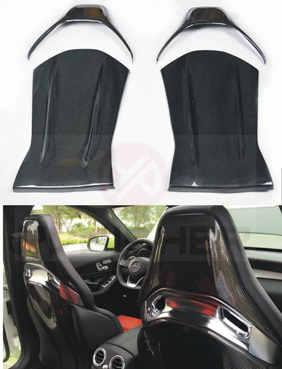 

Seat Back Carbon Fiber for Mercedes-Benz CLA A45 AMG C-class W205 C63 Seat backrest back trim