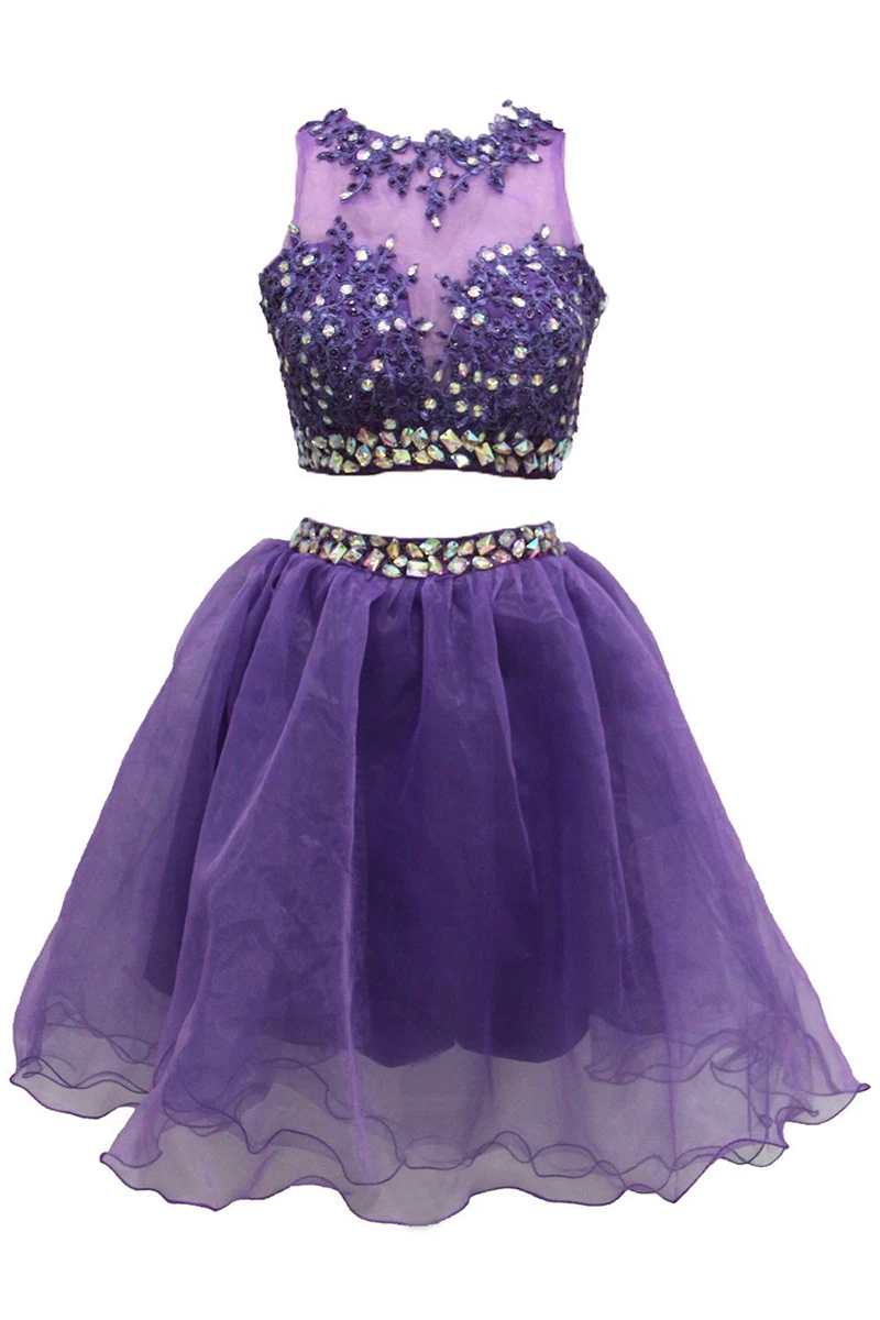 166 2017 Crystal Beaded Royal Blue Champagne Two Piece Prom Dress Cheap Homecoming Graduation Dress (5)