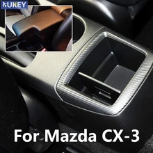 Автомобильный стильный черный Центральный консольный ящик для Mazda CX-3- подлокотник USB