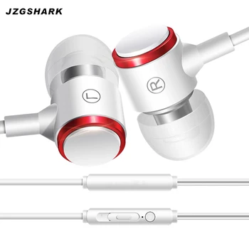 

Metal Remote Headphones 3.5mm Smart Phone Earphone Music auriculares MP3 Player Earphones Bass som audifones with Microphone HOT