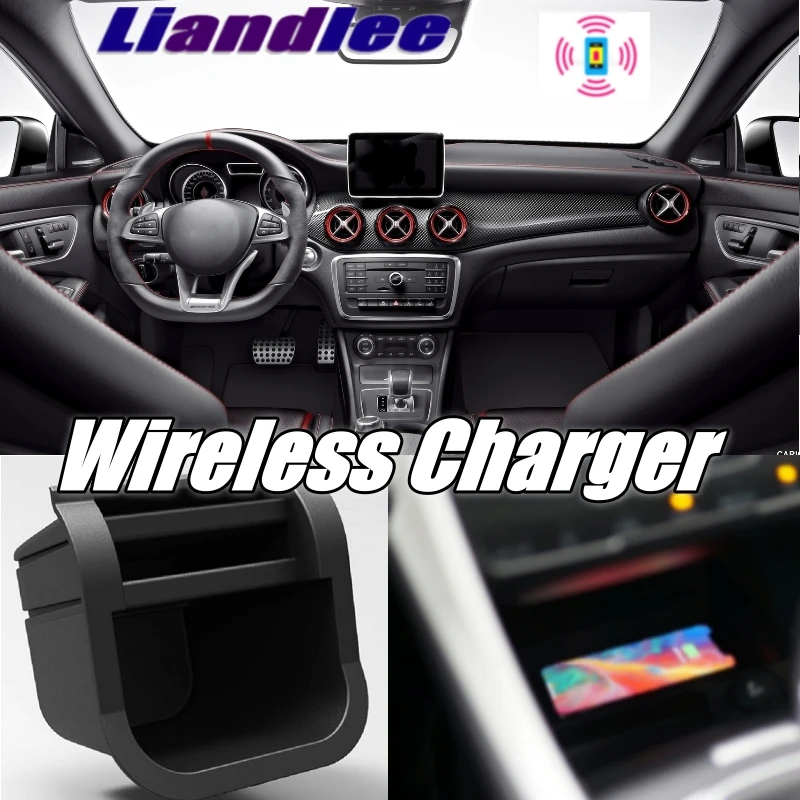 

Wireless Car Phone Charger Armrest Storage Compartment Fast qi Charging For Mercedes Benz GLA MB X156 2014~2019