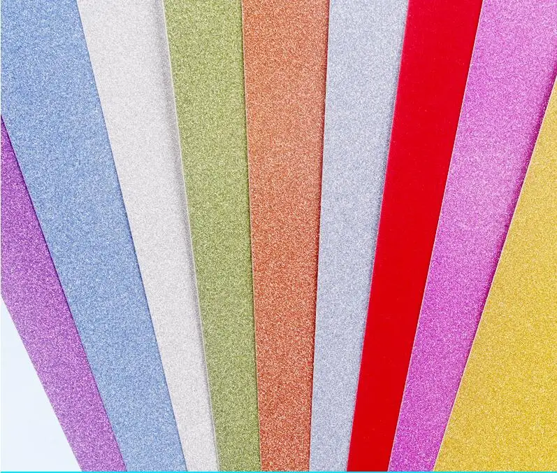 A4 80gsm glitter paper with glue A4 Handmade paper of Adhesive EVA