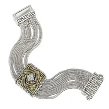 Uny nuevo estilo personalidad temperamento de moda pulseras mujer joyería pulseras de la aleación de oro blanco plateó la joyería BR34
