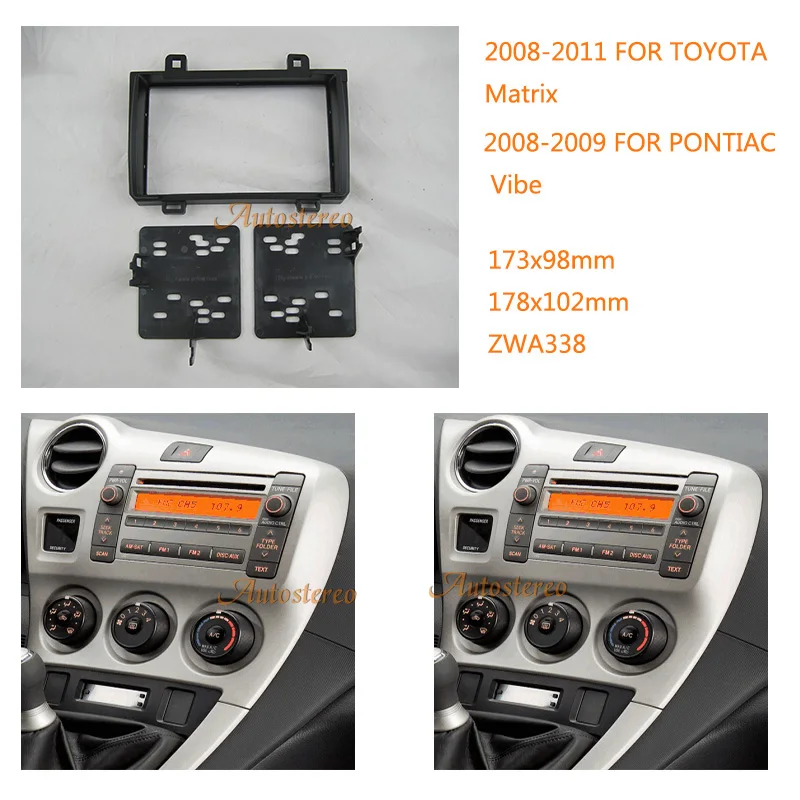 

Car Radio Fascia multimedia Frame Kit For TOYOTA Matrix 2008-2011 / PONTIAC Vibe 2008-2009 Facia Panel Trim Dash CD
