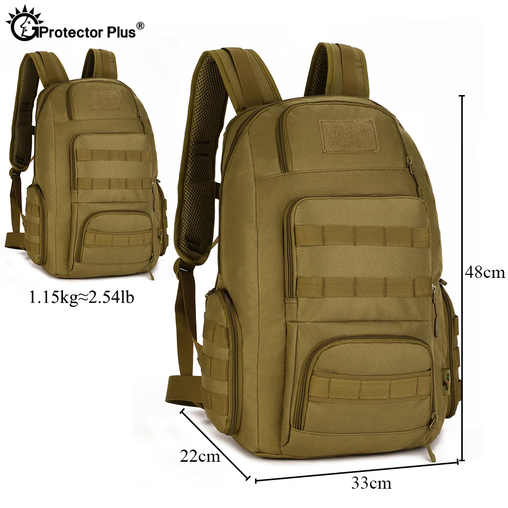Протектор Плюс Тактический рюкзак 14 дюймов Loptop мужской военный MOLLE 40L большой емкости рюкзак Открытый Водонепроницаемый Велоспорт сумка