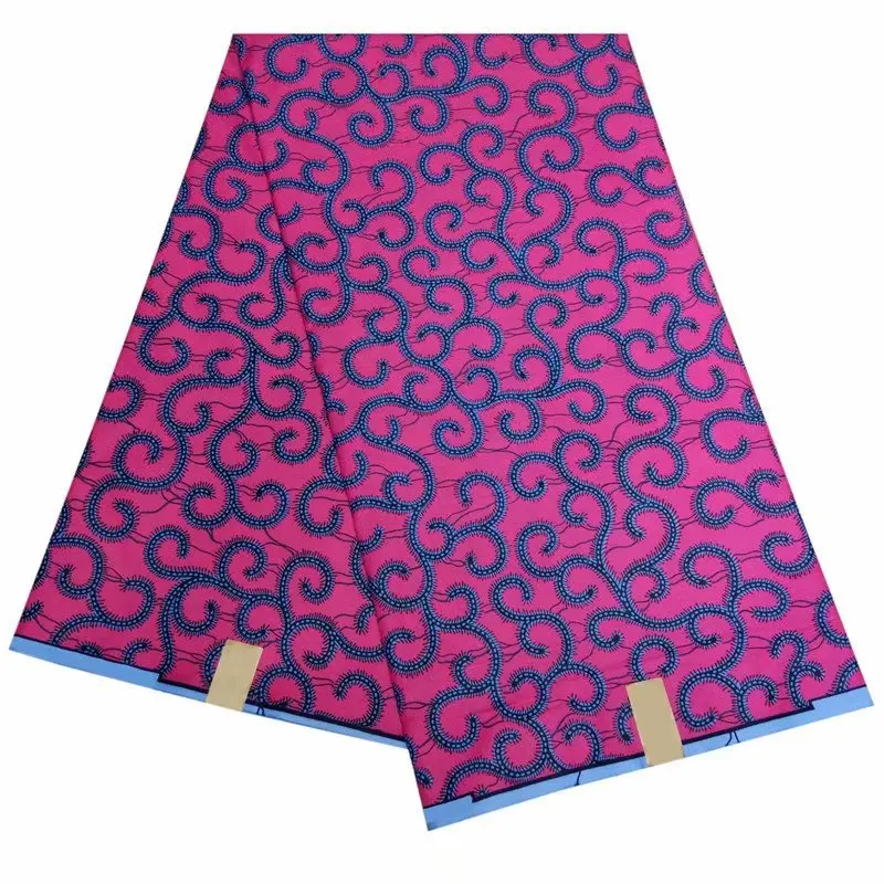 

Elegant Purple 100% Polyester Wax Prints Fabric 2019 Ankara Wax High Quality African Fabric for Party Dress 6 yards S90331-2