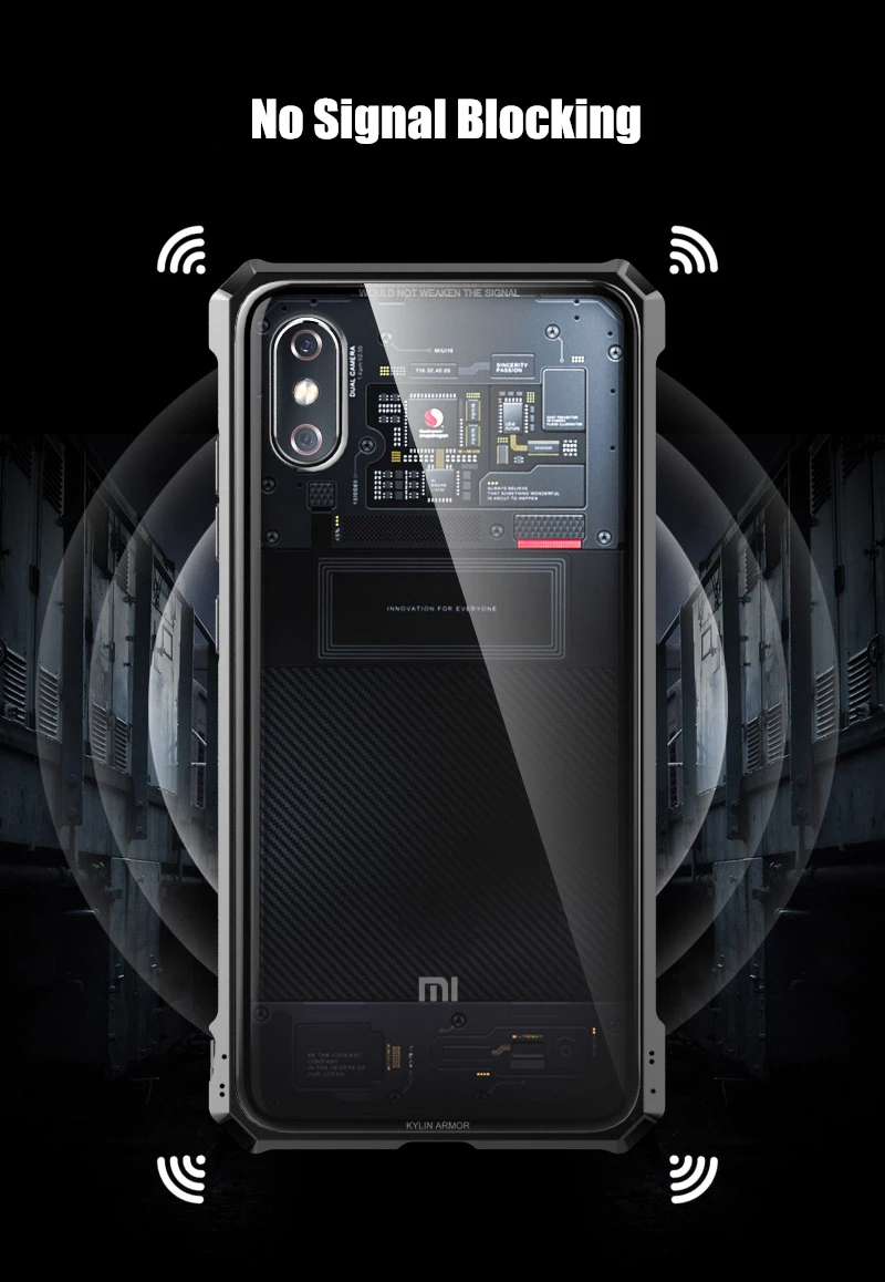 OMEVE для Xiaomi mi 8 Pro Чехол mi 8 Explorer чехол металлический сплав рамка Прозрачный Закаленное стекло задняя крышка бампер для mi 8 Pro Funda