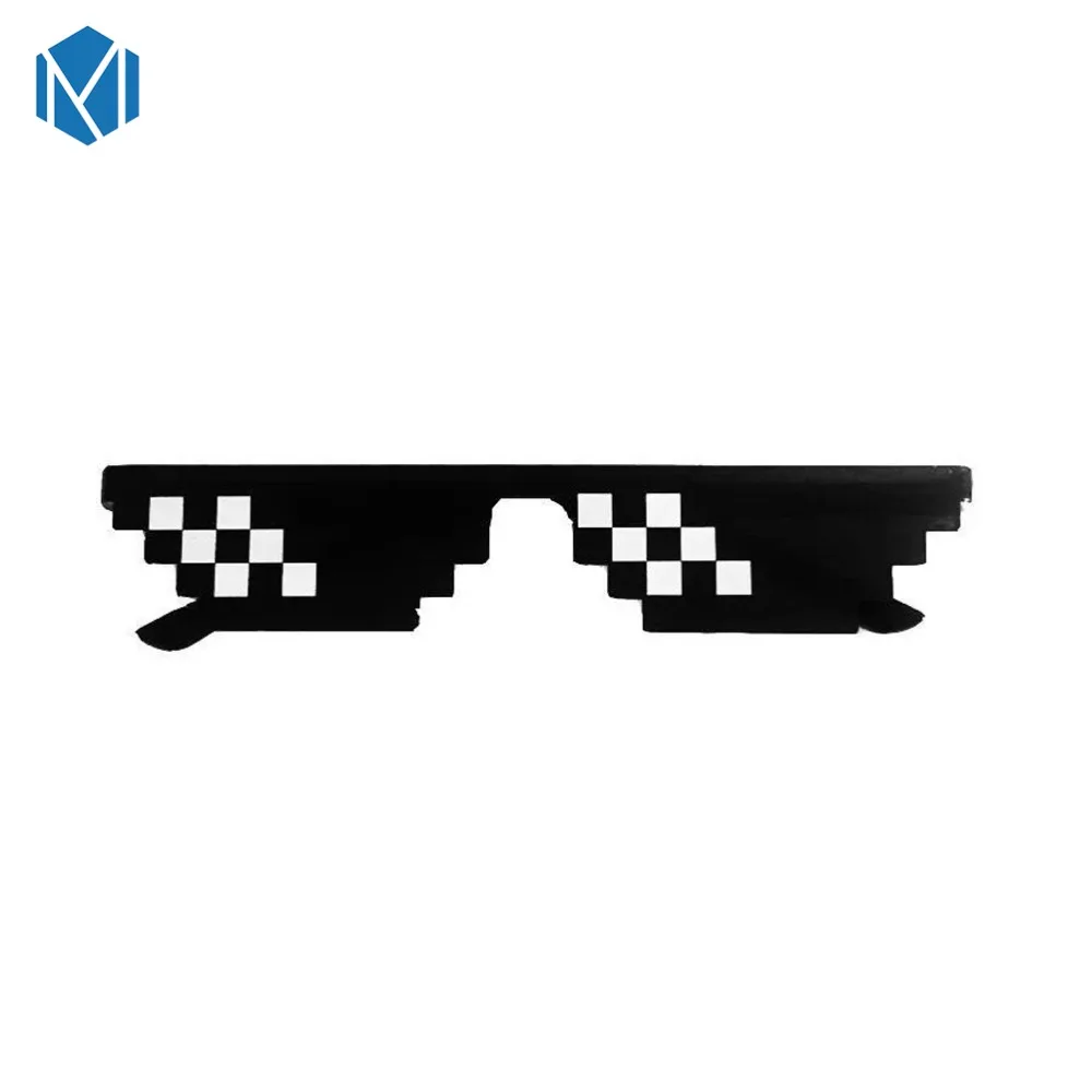 labio Puerto Amoroso MISM Thug Life Lentes con diseño De píxel gafas De Sol clásicas para mujer,  gafas De mosaico para Hombre, Hombre UV400 clásicas para gafas De Sol,  gafas De fiesta|Gafas de sol para