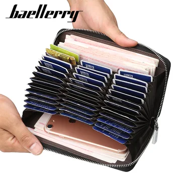 

Baellerry 36 card holders Men Wallet Patchwork Design PU Leather Long Wallets Card Pocket Men's Purse Male Clutch Wallet Handbag