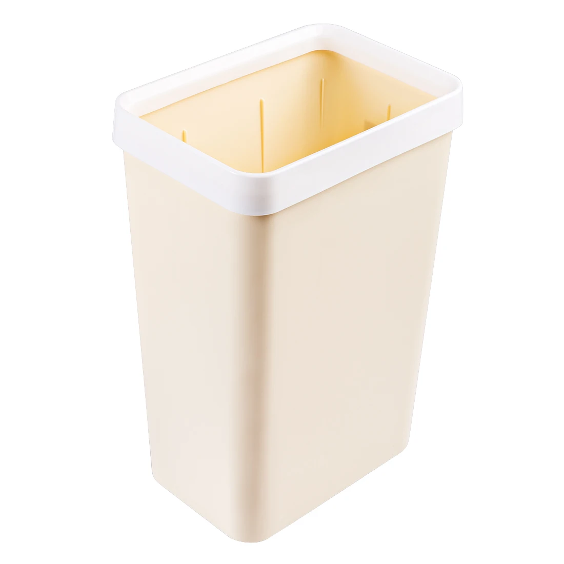 

8L Square Waste Bins Kitchen Wastebin Portable Garbage Can Plastic Trash Wastebin with A Pressure Ring Trash Can Wastebasket
