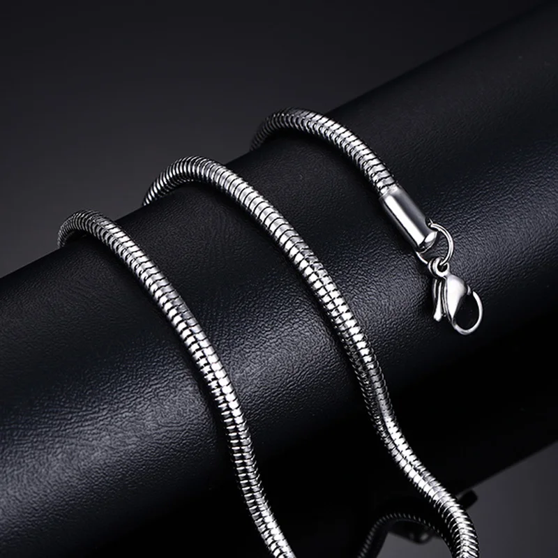 Meaeguet модный 20 дюймов серебряный цвет нержавеющая сталь звено цепочка на шею для мужчин змея/коробка/Висячие/панцирные/плоские/Твист цепи