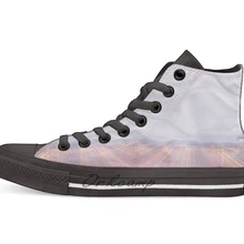 Lugano в сумерках Повседневная Высокая холщовая обувь кеды для Прямая