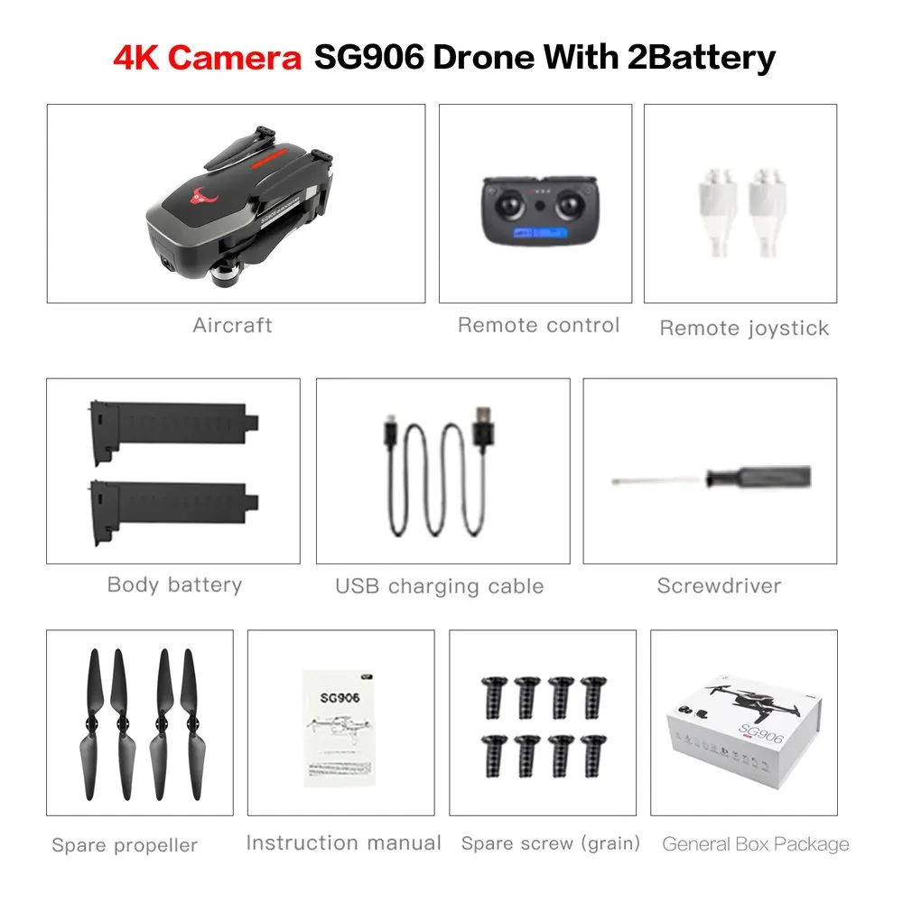 SG906 gps 5G wifi FPV RC Дрон 4K бесщеточный селфи Дрон с камерой HD RC Квадрокоптер складной Дрон VS Visuo XS816 F11 Дрон - Цвет: 4K 2BAT GB B